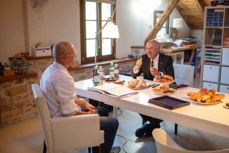 Kevin O'Leary's visiting David Candaux