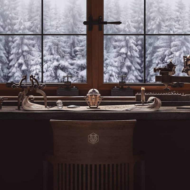 David Candaux's view of the forest from his atelier