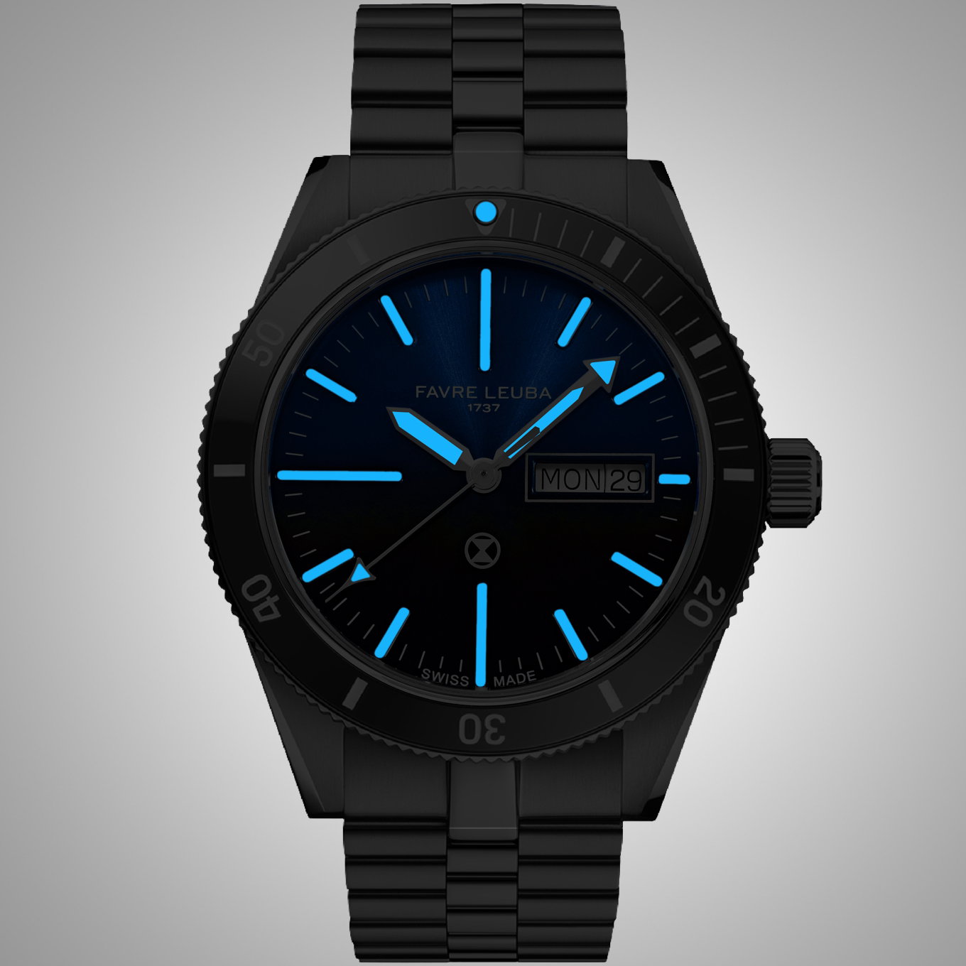 Favre Leuba Deep Raider Day Date Blue