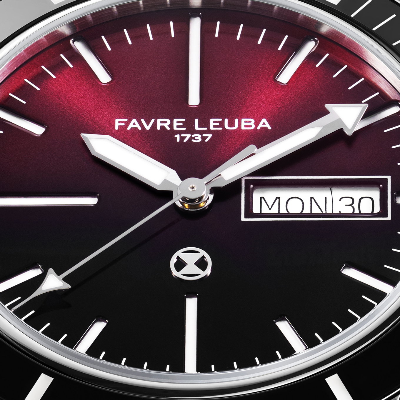 Favre Leuba Deep Raider Day Date Burgundy