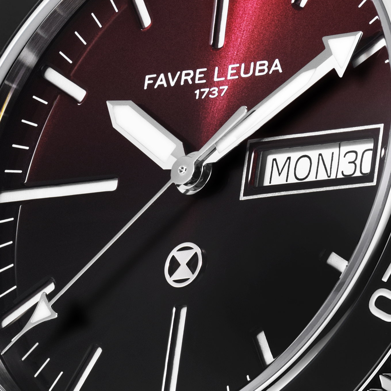 Favre Leuba Deep Raider Day Date Burgundy