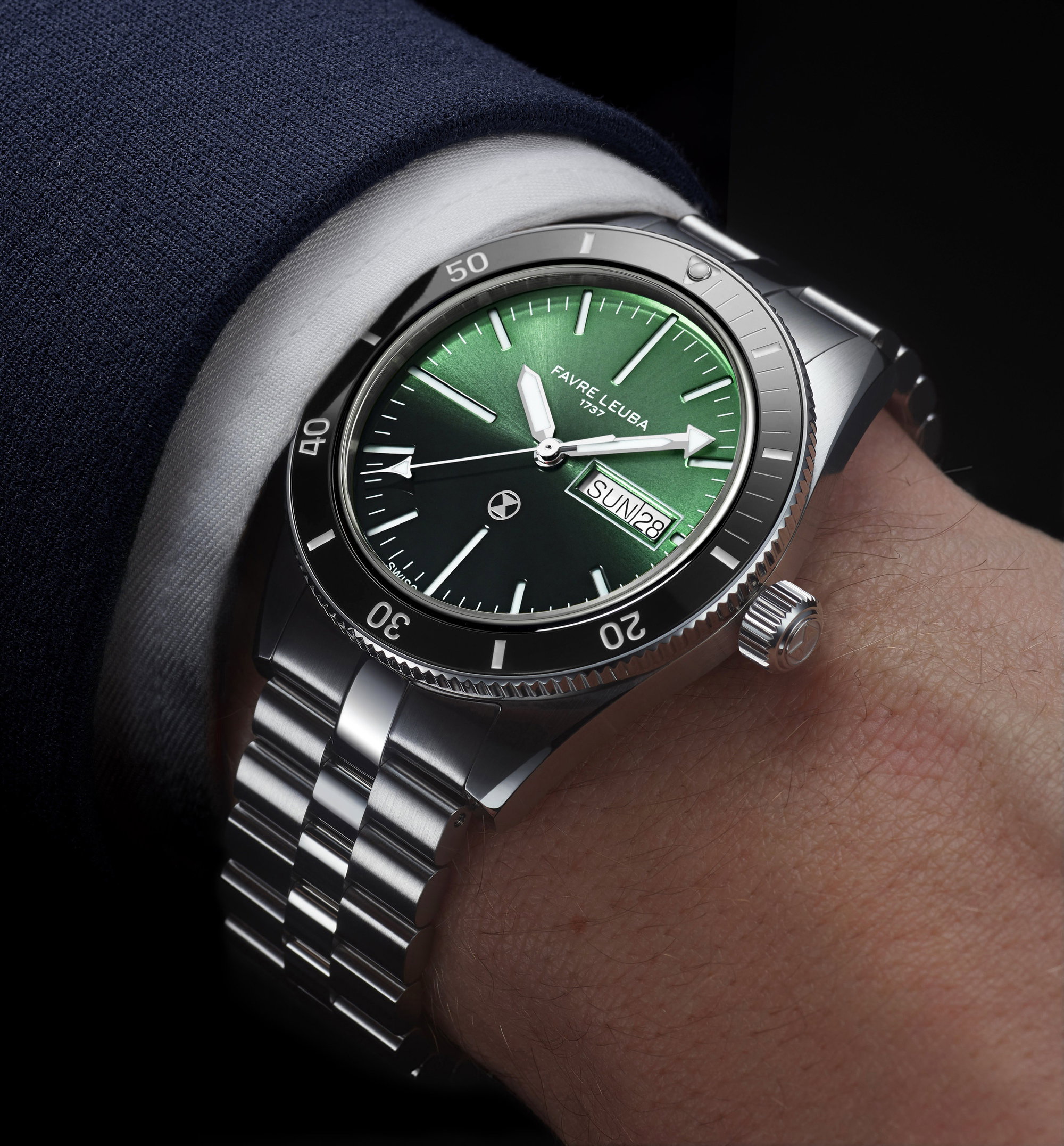 Favre Leuba Deep Raider Day Date Green
