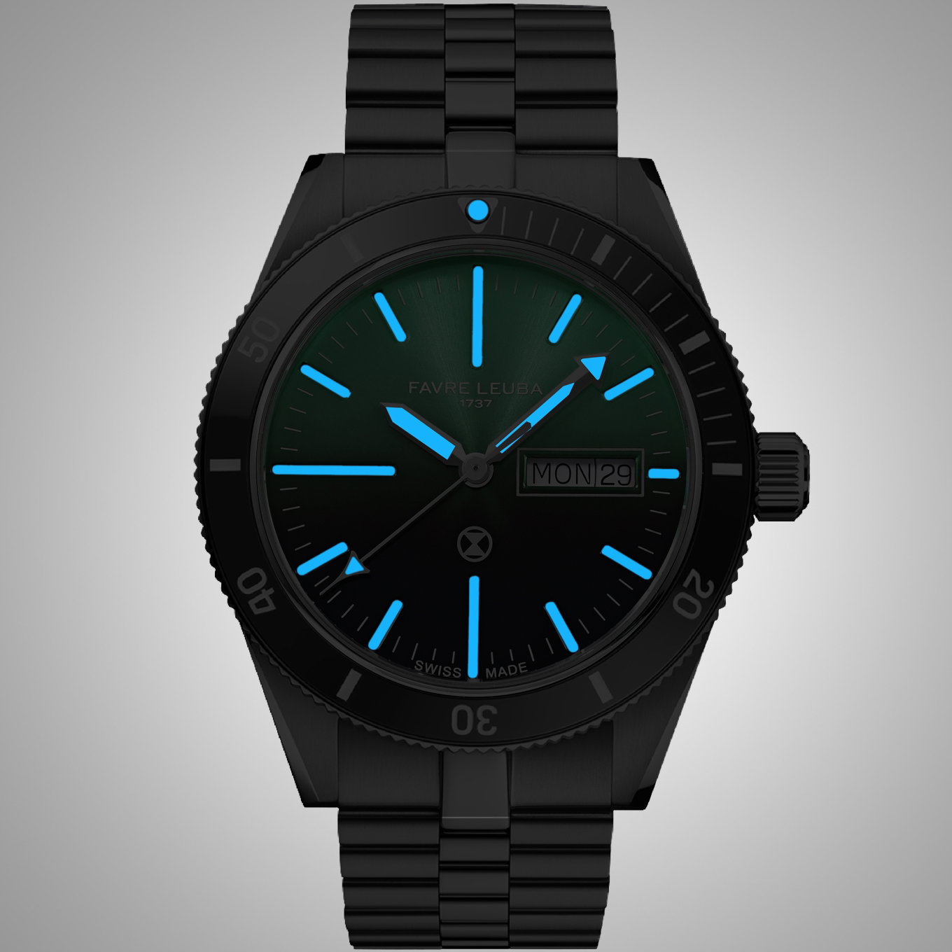 Favre Leuba Deep Raider Day Date Green