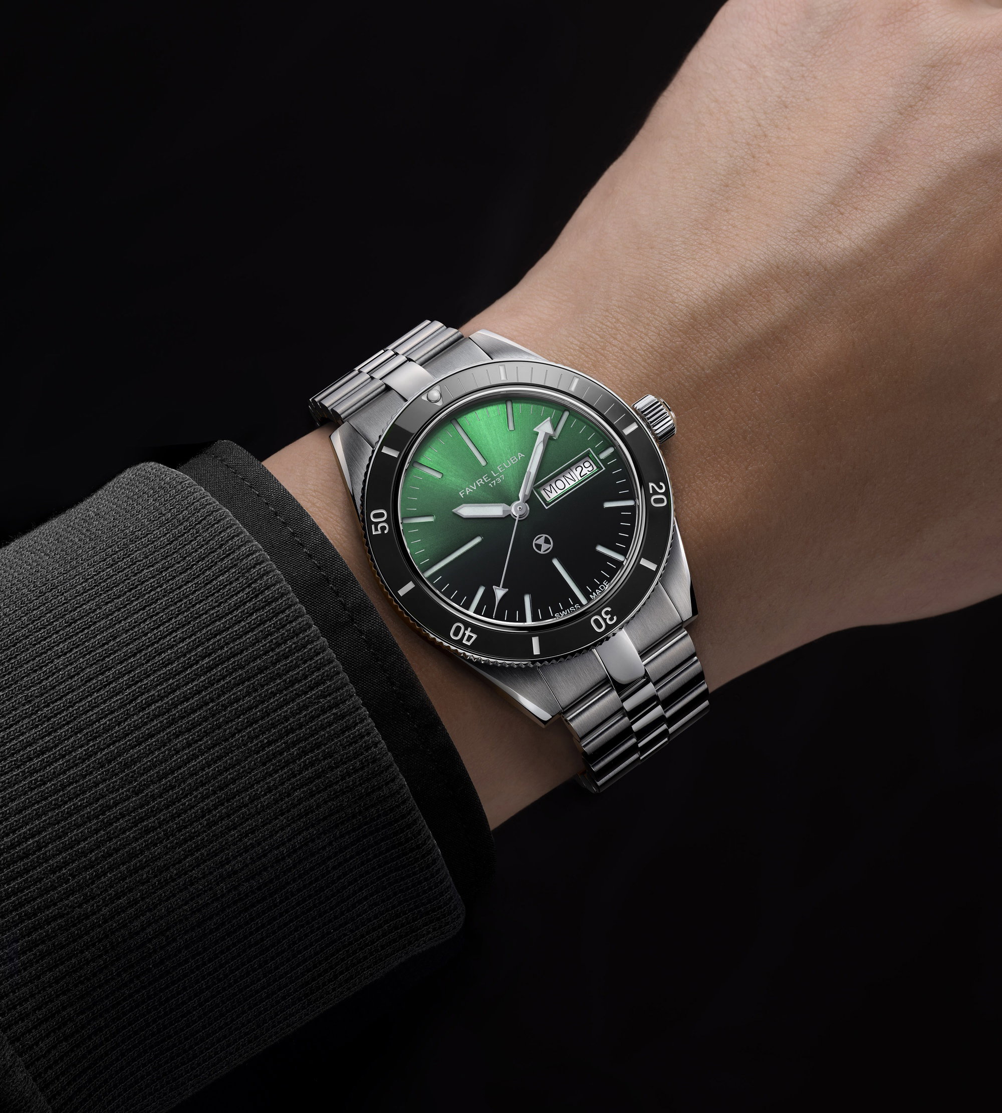 Favre Leuba Deep Raider Day Date Green