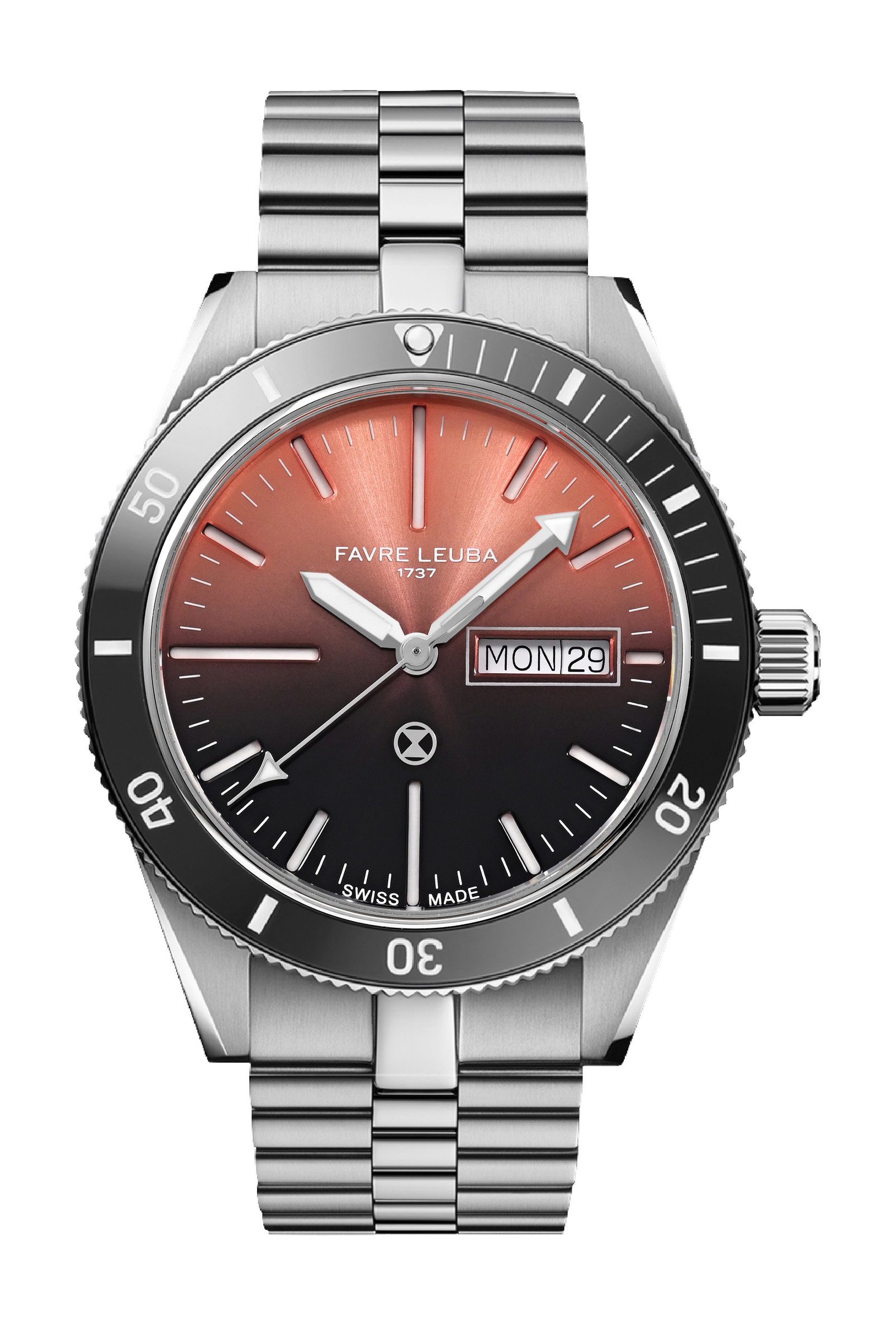 Favre Leuba Deep Raider Day Date Salmon