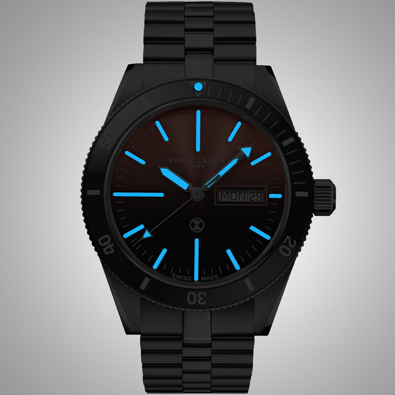 Favre Leuba Deep Raider Day Date Salmon