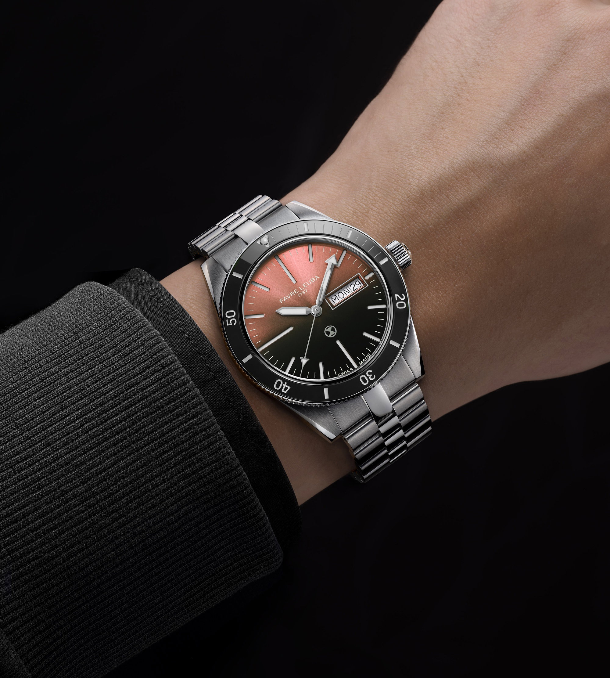 Favre Leuba Deep Raider Day Date Salmon
