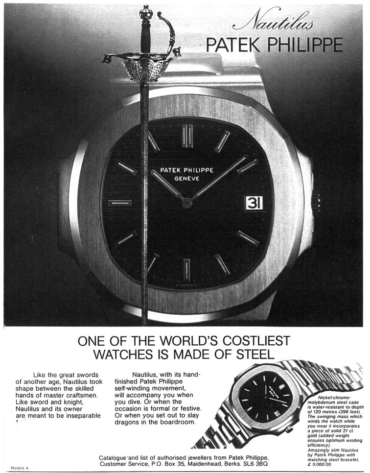 Patek Philippe Advertisement from teh 1970s