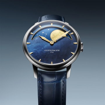 Arnold &amp; Son Perpetual Moon 41.5 Steel “Colors of the Moon” Blue