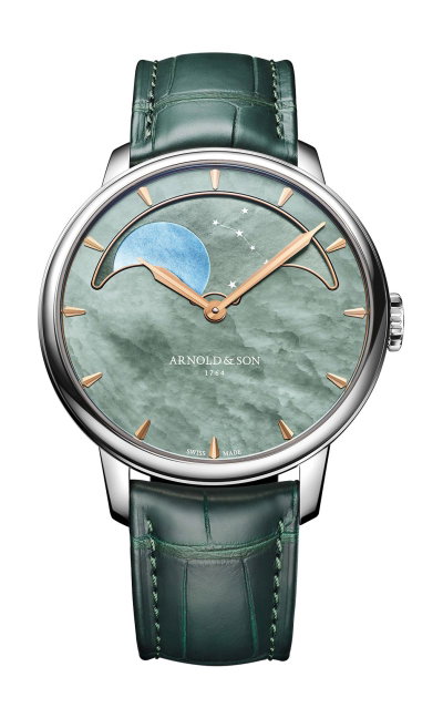 Arnold &amp; Son Perpetual Moon 41.5 Steel "Colors of the Moon" Green