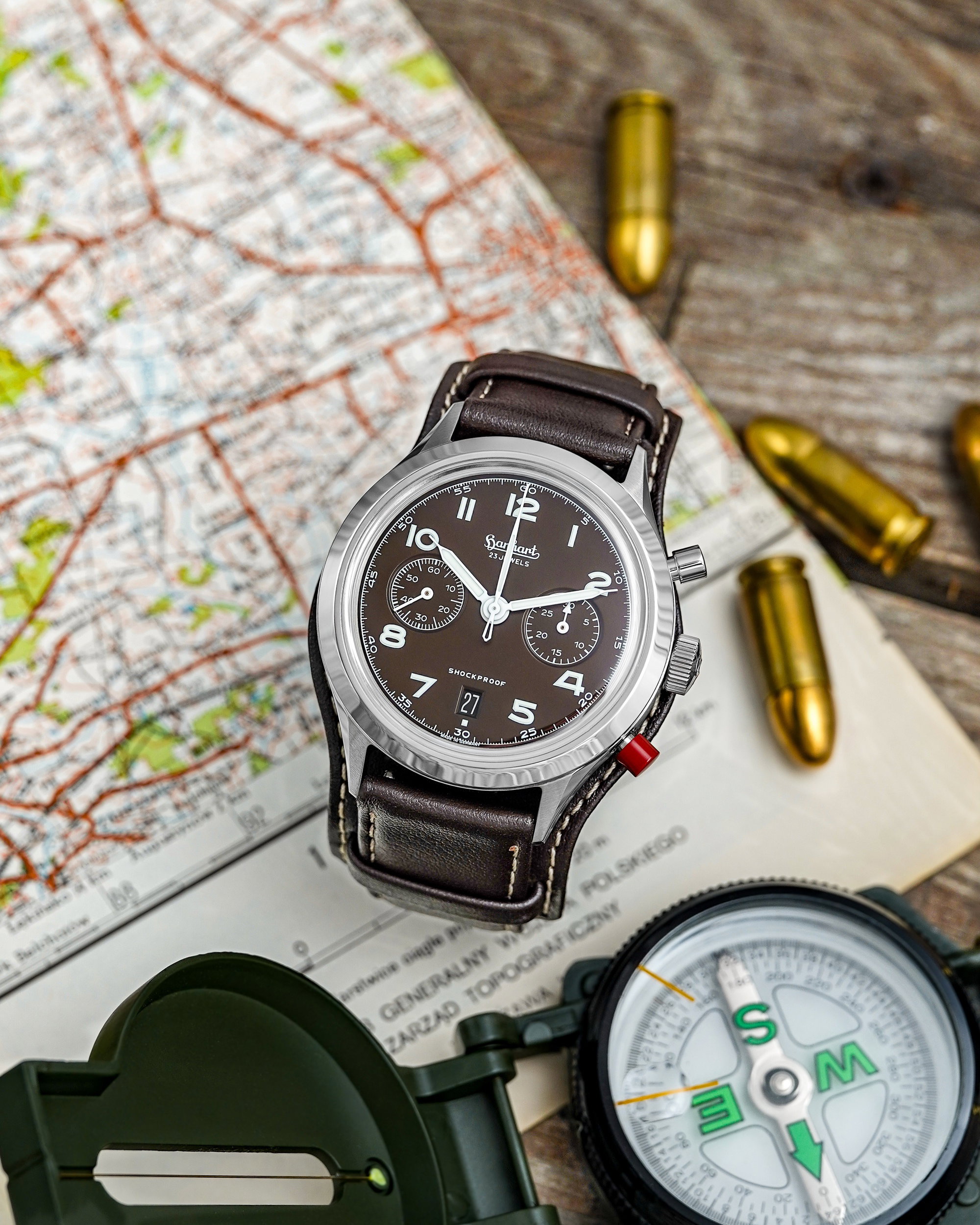 Hanhart 417 ES Mocha Flyback Date