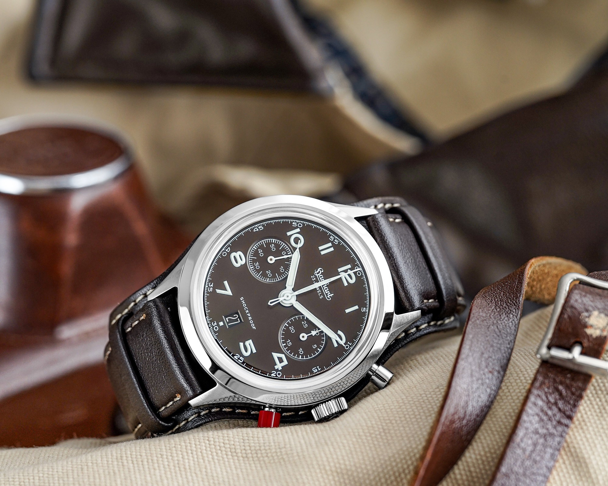 Hanhart 417 ES Mocha Flyback Date