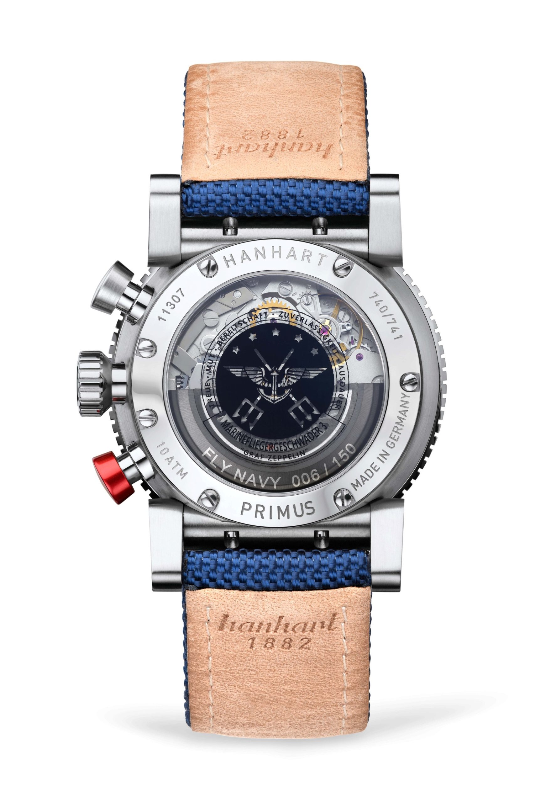 Hanhart PRIMUS Fly Navy Steel MFG3