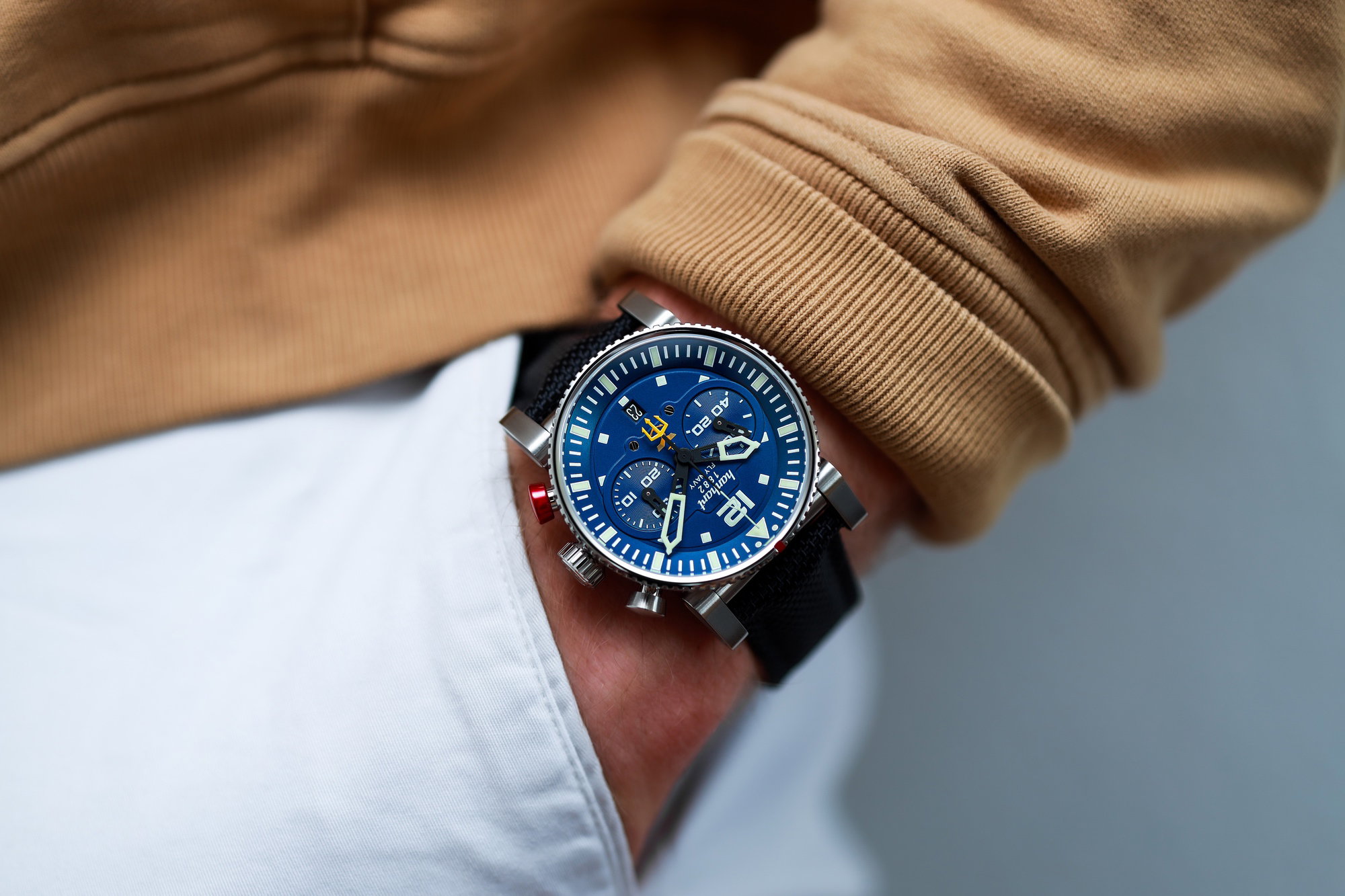 Hanhart PRIMUS Fly Navy PVD MFG3