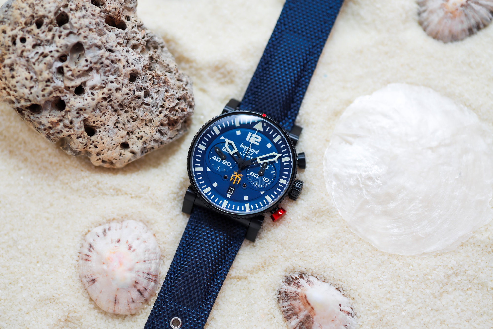 Hanhart PRIMUS Fly Navy Steel MFG5