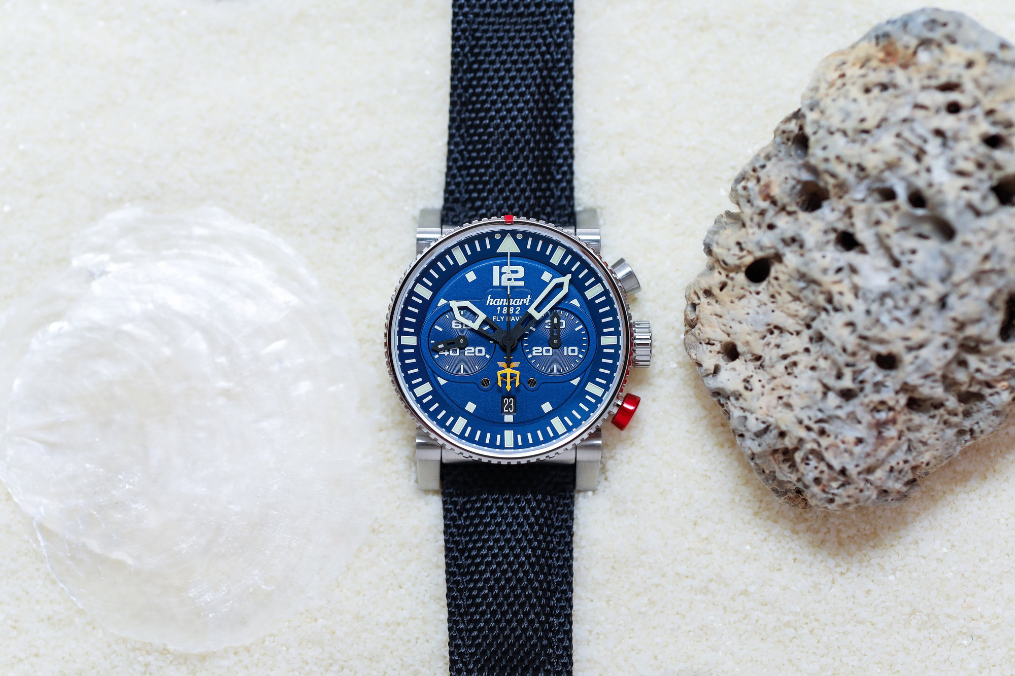 Hanhart PRIMUS Fly Navy Steel MFG5