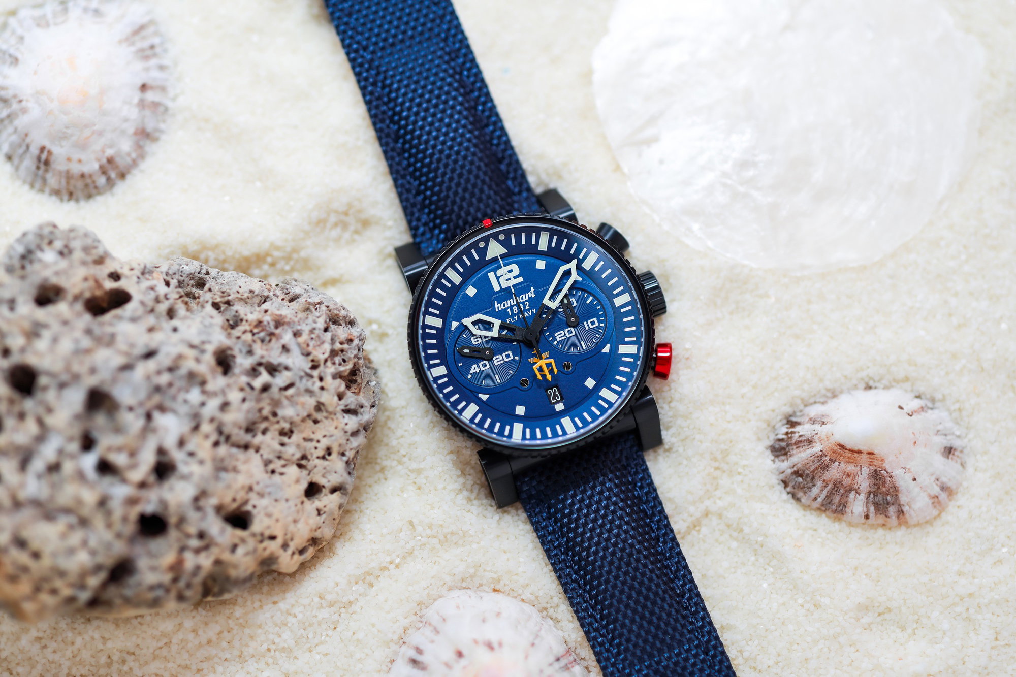 Hanhart PRIMUS Fly Navy Steel MFG5