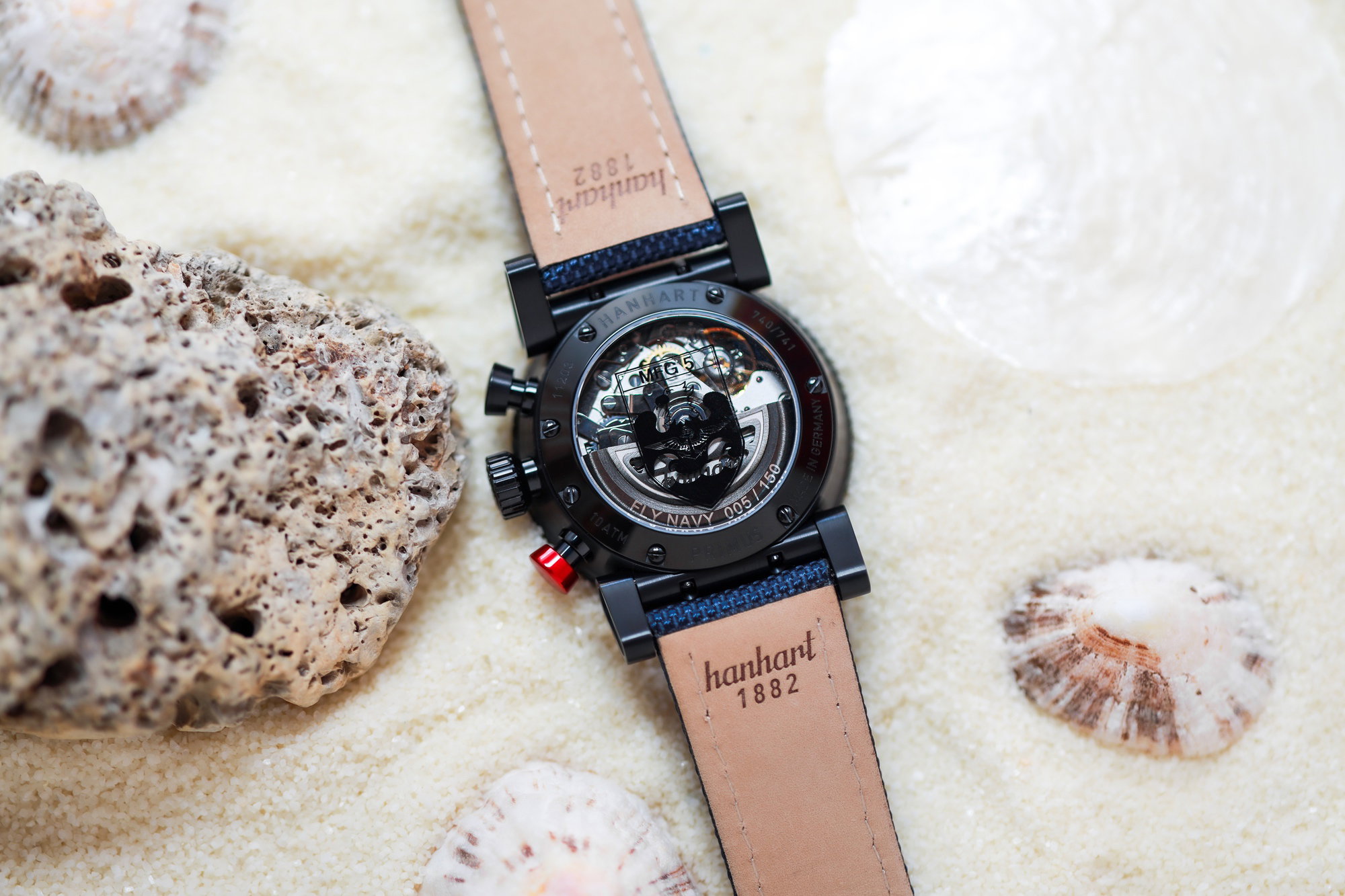 Hanhart PRIMUS Fly Navy Steel MFG5