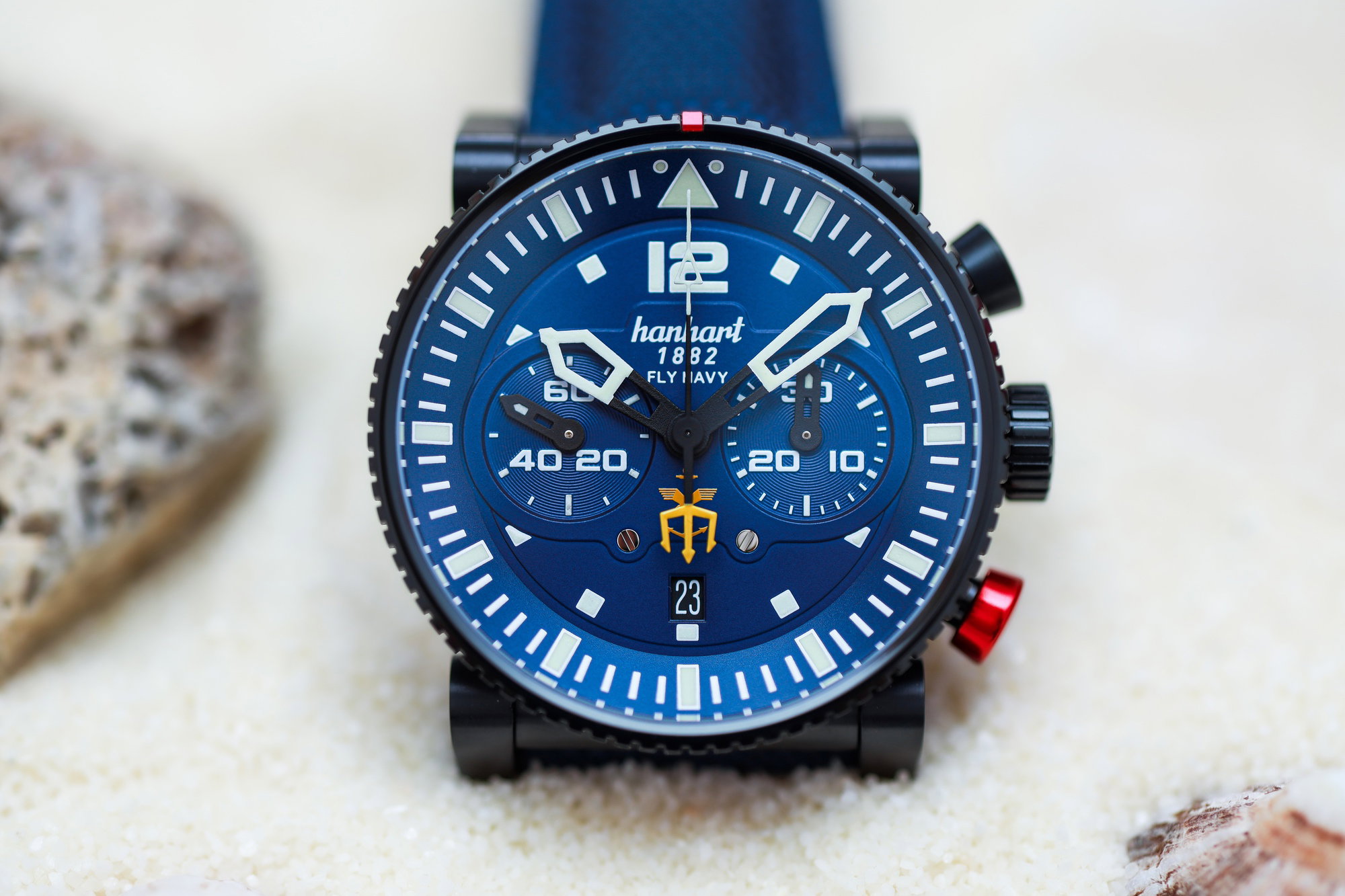 Hanhart PRIMUS Fly Navy Steel MFG5