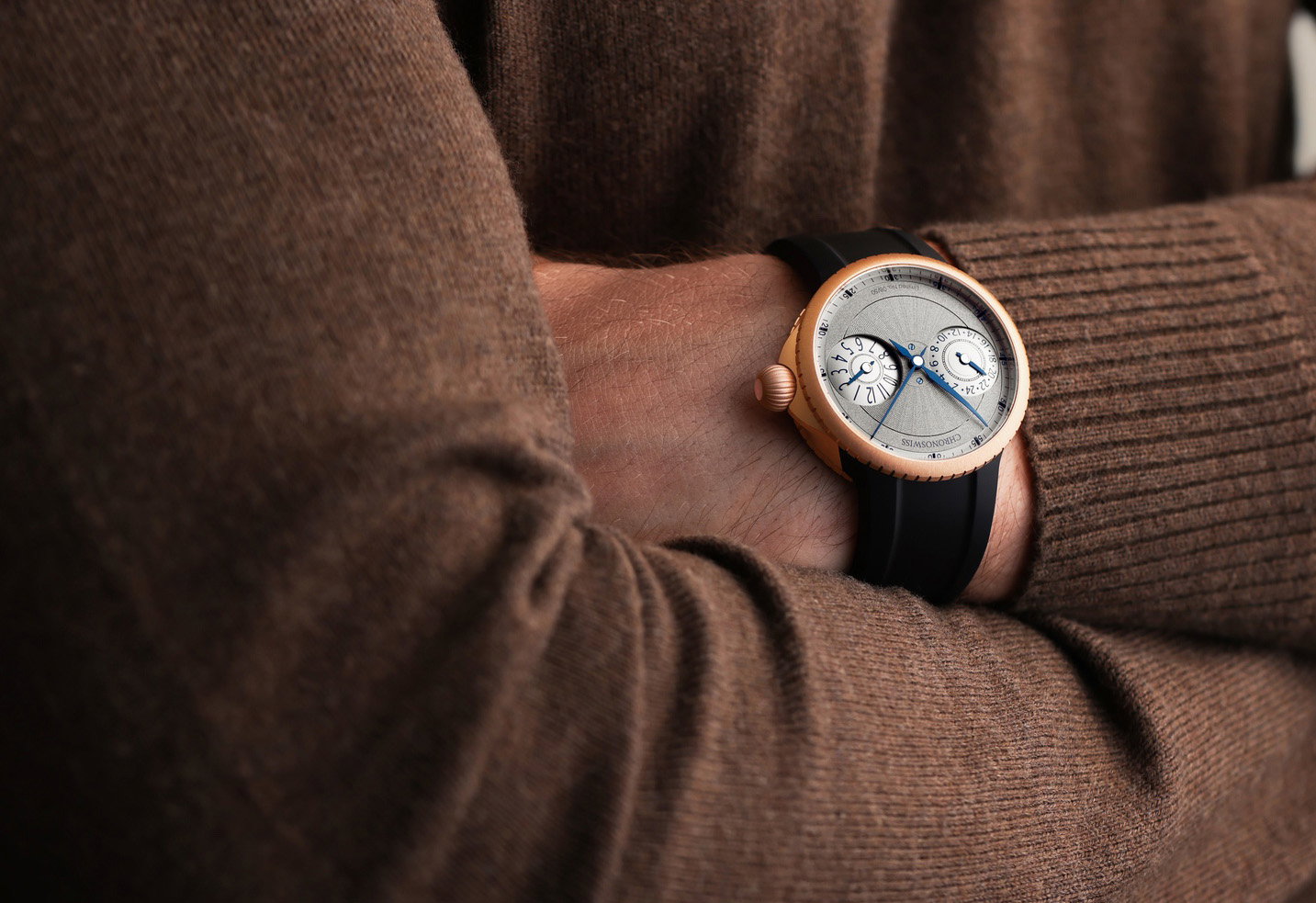 Chronoswiss PULSE GMT Frosted Guilloche Gold