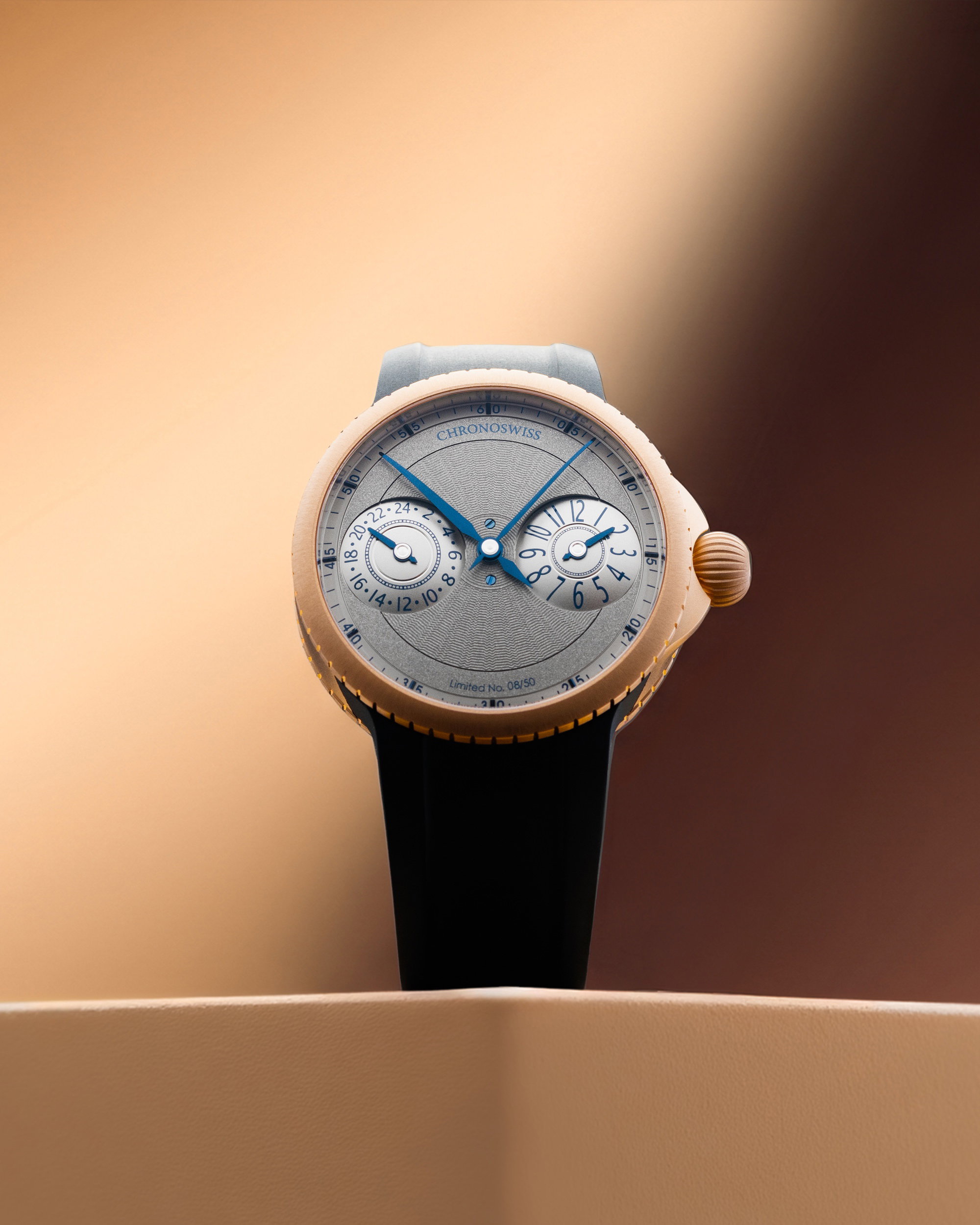 Chronoswiss PULSE GMT Frosted Guilloche Gold