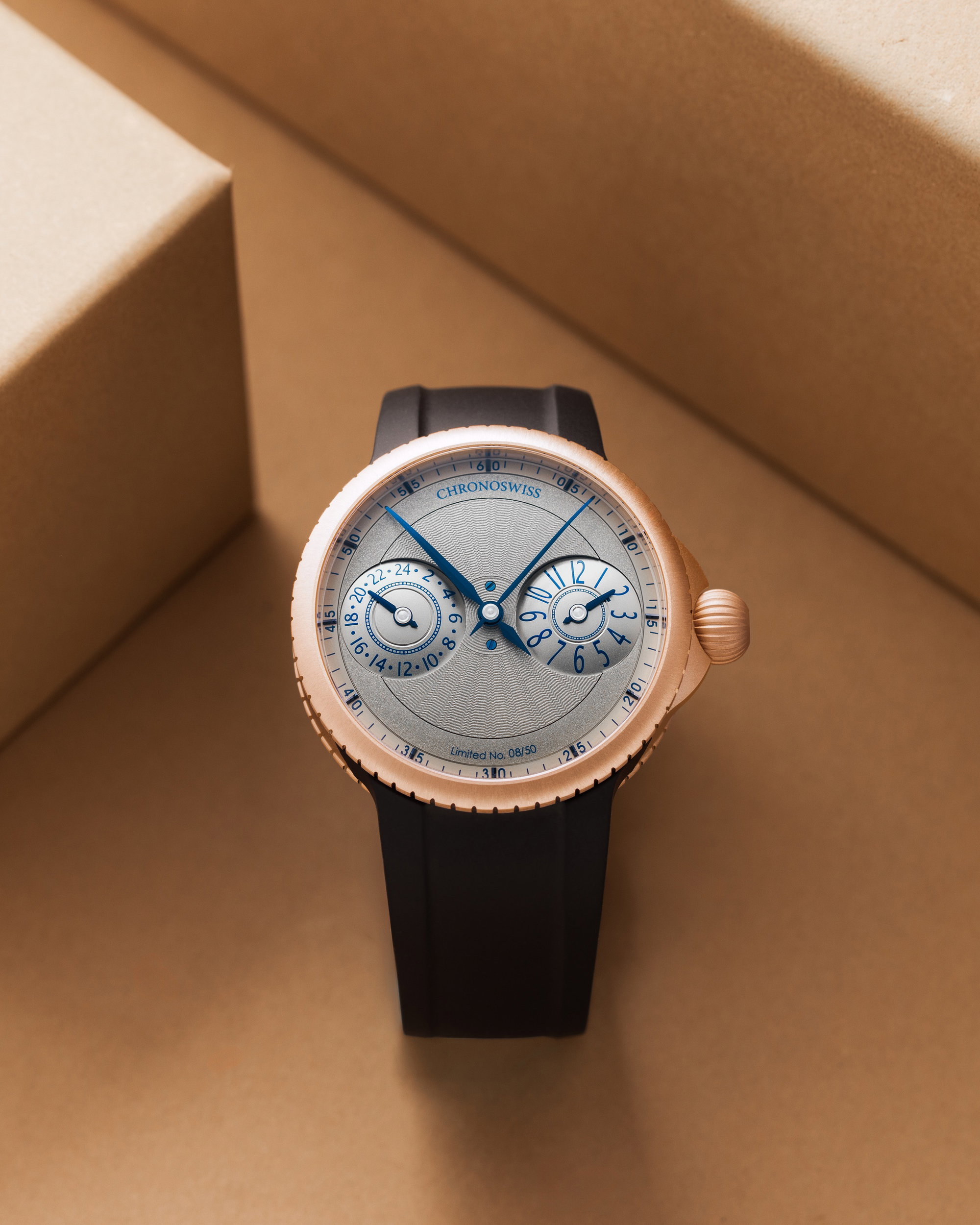 Chronoswiss PULSE GMT Frosted Guilloche Gold