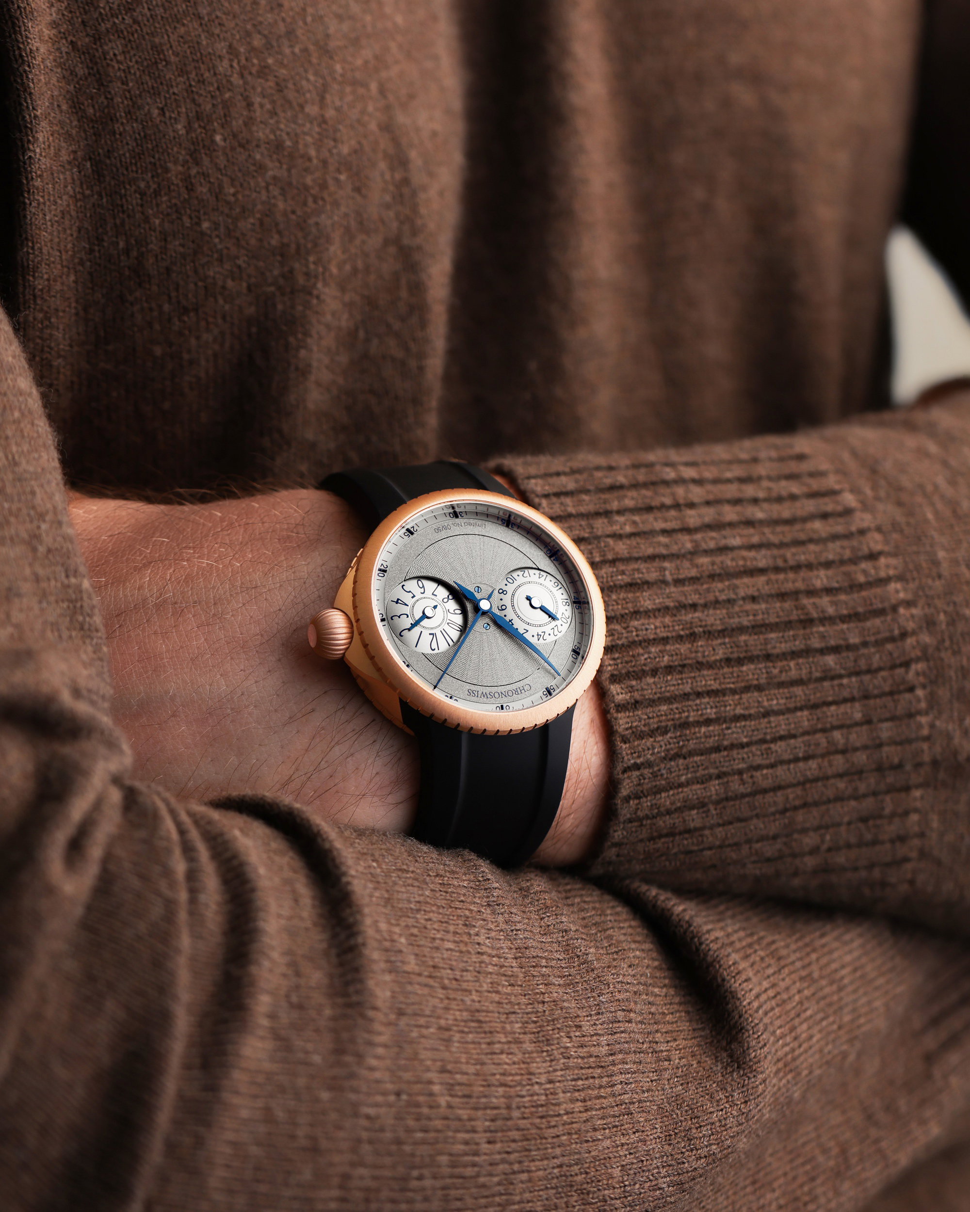 Chronoswiss PULSE GMT Frosted Guilloche Gold