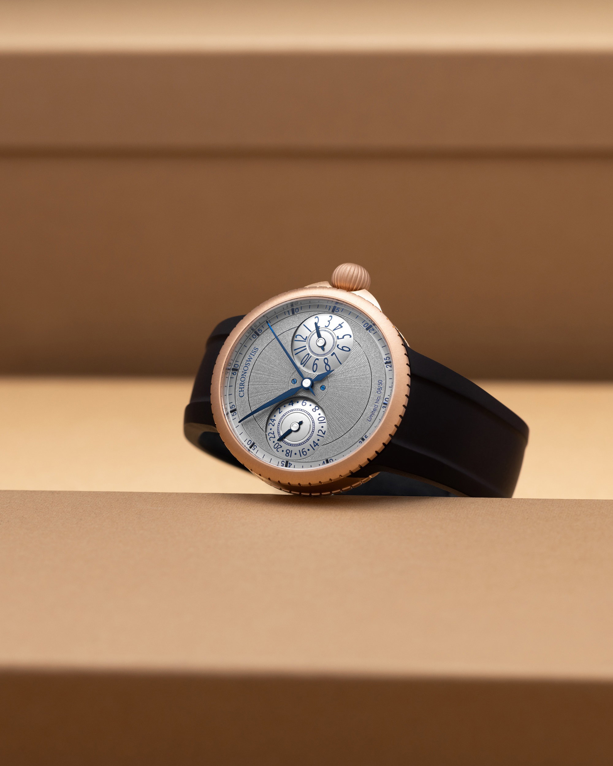 Chronoswiss PULSE GMT Frosted Guilloche Gold