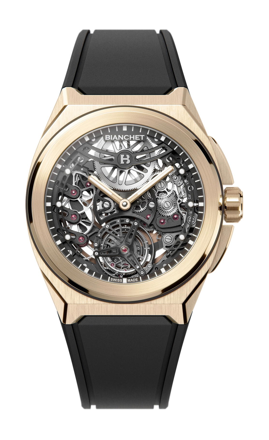 Bianchet Rotondo Ultrafino Rose Gold Skeleton