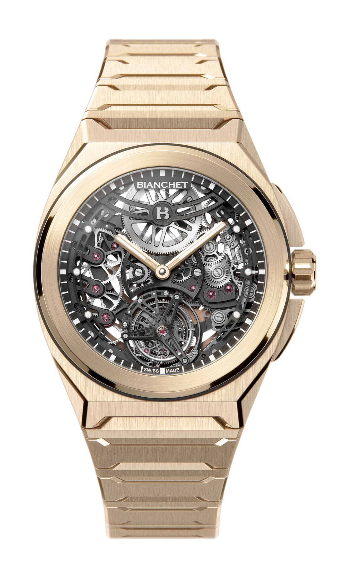 Rotondo Ultrafino Rose Gold Skeleton