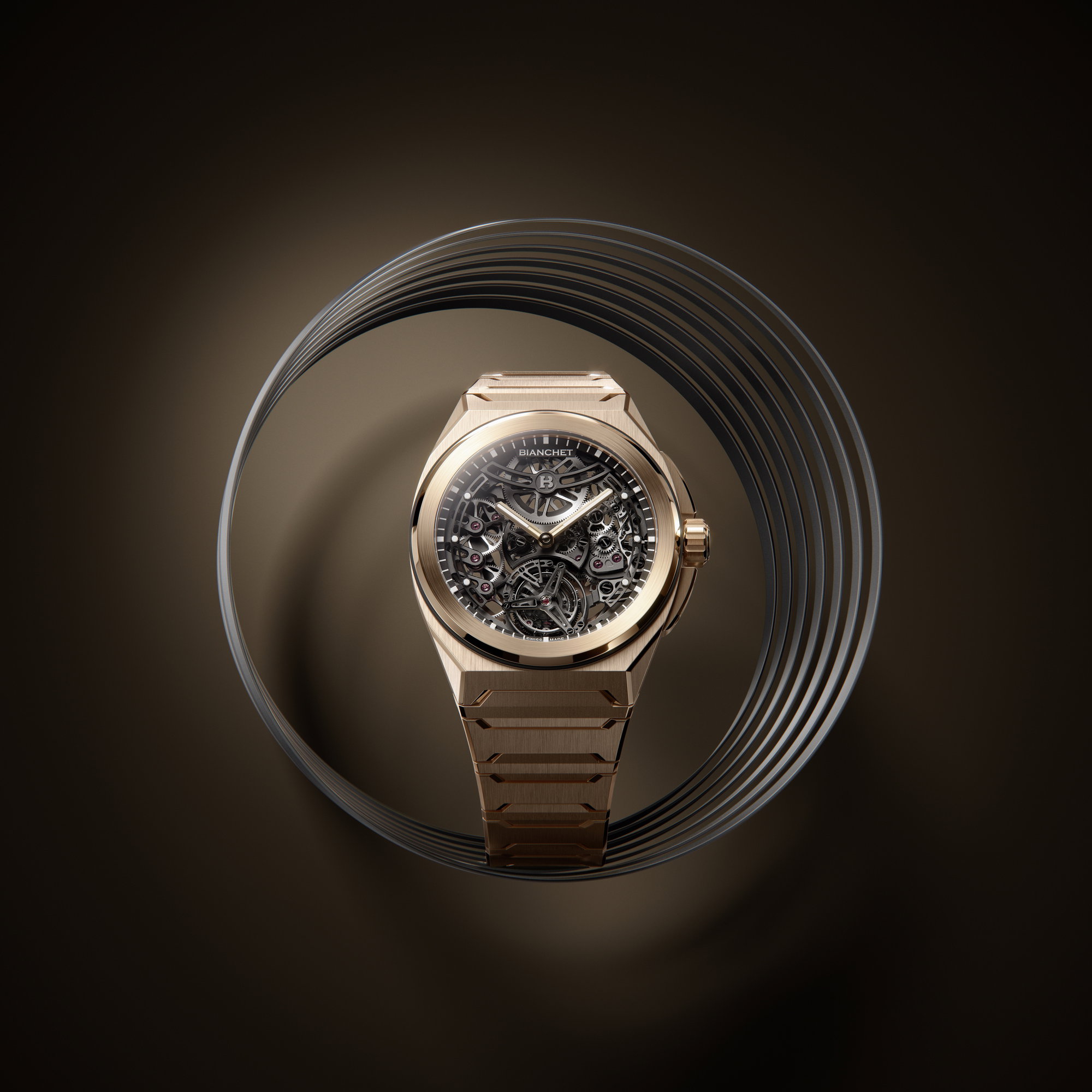 Rotondo Ultrafino Rose Gold Skeleton - Image 2