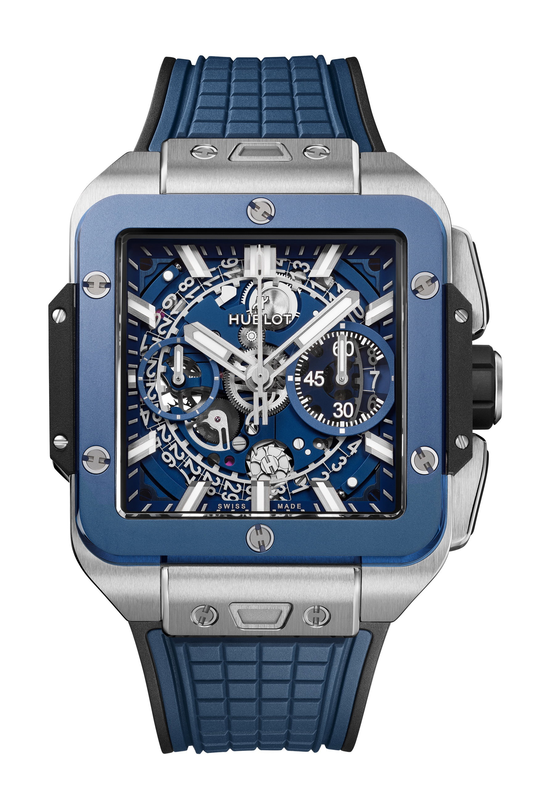 Hublot Square Bang Unico Titanium Blue Ceramic – $27,650