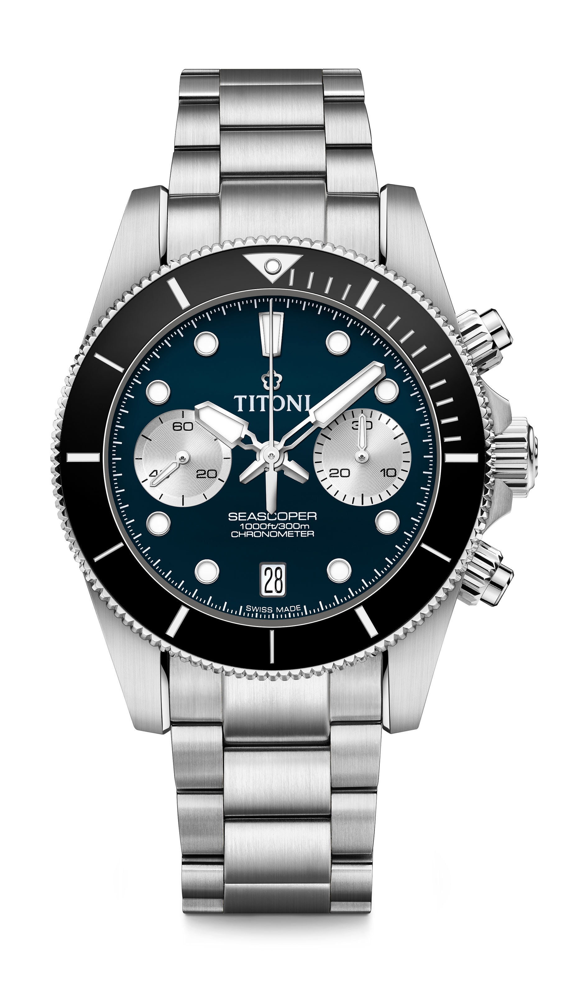 Titoni Seascoper 300 Bi-Compax Chronograph – 94300 SY-BK-731