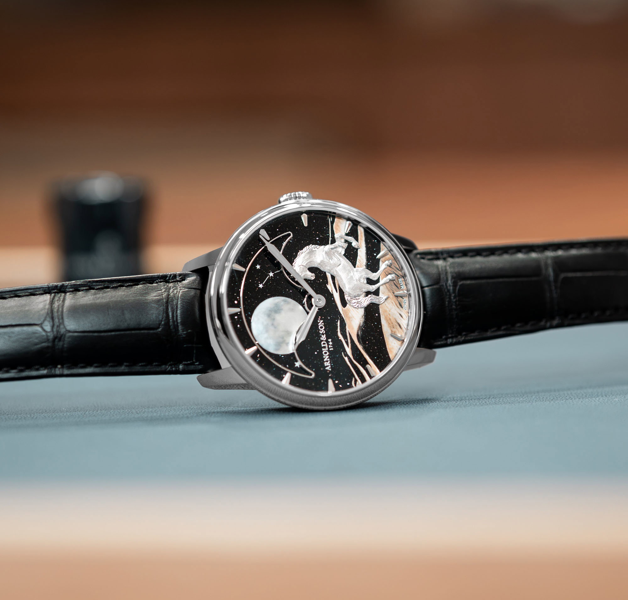 Arnold & Son Perpetual Moon 41.5 Platinum Horse of the Dunes