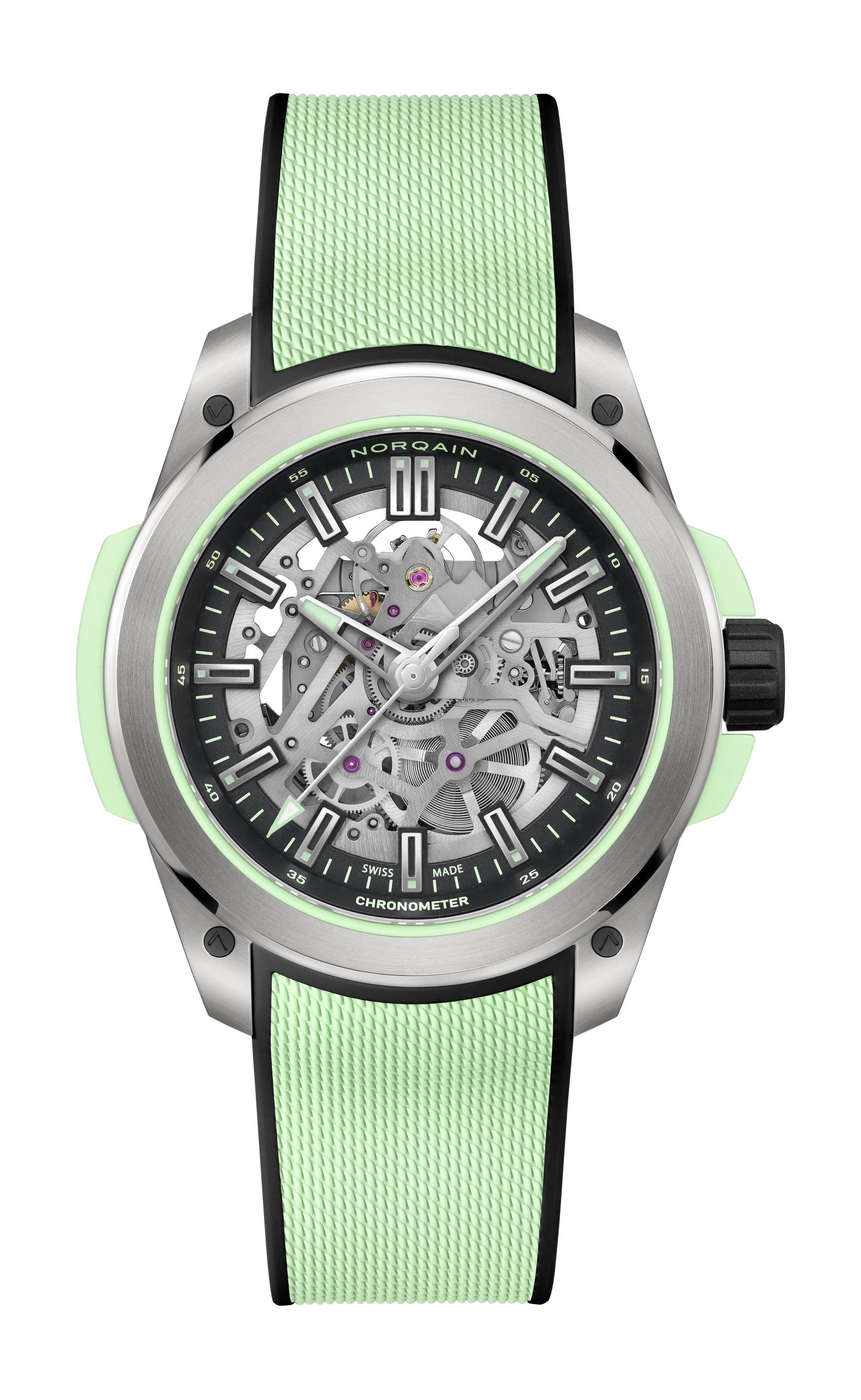 NORQAIN Wild ONE Skeleton 42 Titanium – N3000.26T01.B01.R02