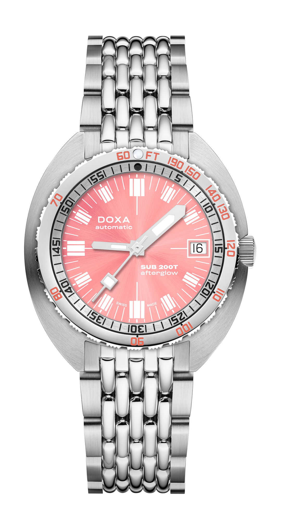 DOXA SUB 200T Afterglow with pink sunray dial